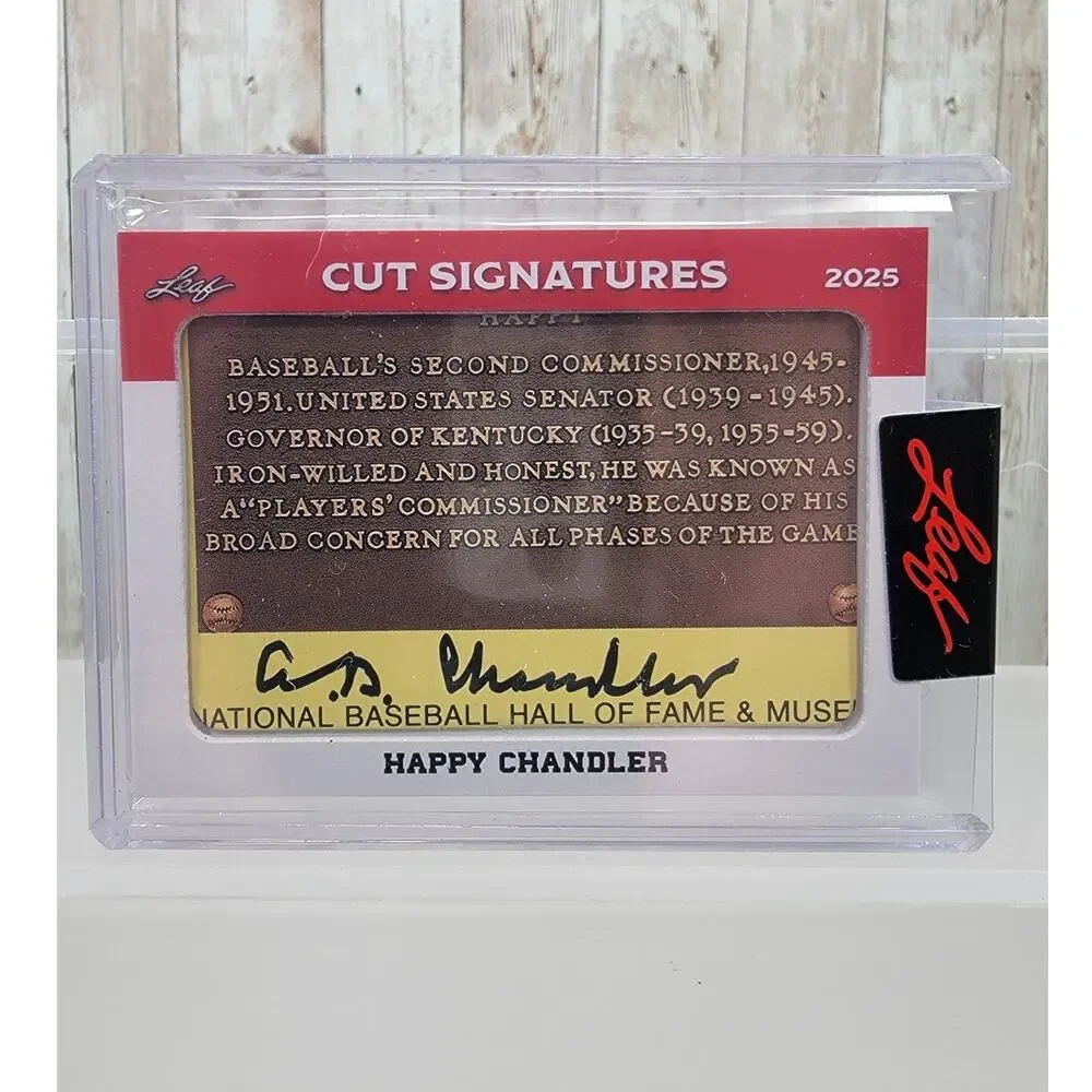 2025 Leaf Pristine Auction Cut Signatures Happy Chandler MLB HOF